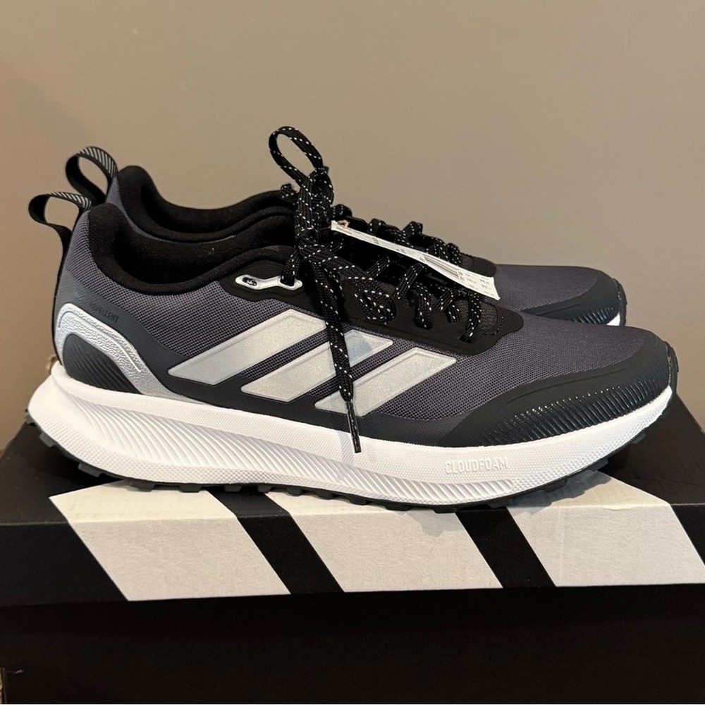 Adidas Runfalcon 5 TR W‎ Carbon Silver Running Shoes JP5911 Womens 8 New Sporty